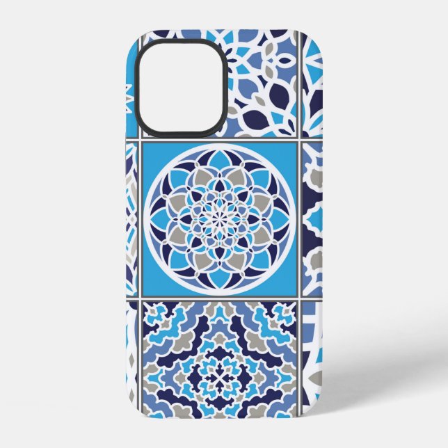 Blue Dutch Tile Pattern iPhone Case (Back)