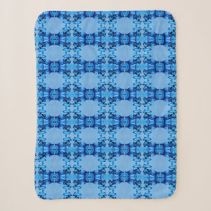 Blue Dye Heart Sherpa Blanket