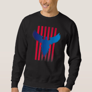 Blue Eagle Happy National Day Blue And Red Essenti Sweatshirt