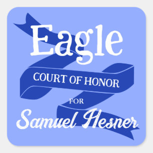 Blue Eagle Scout Court of Honor Party Square Sticker