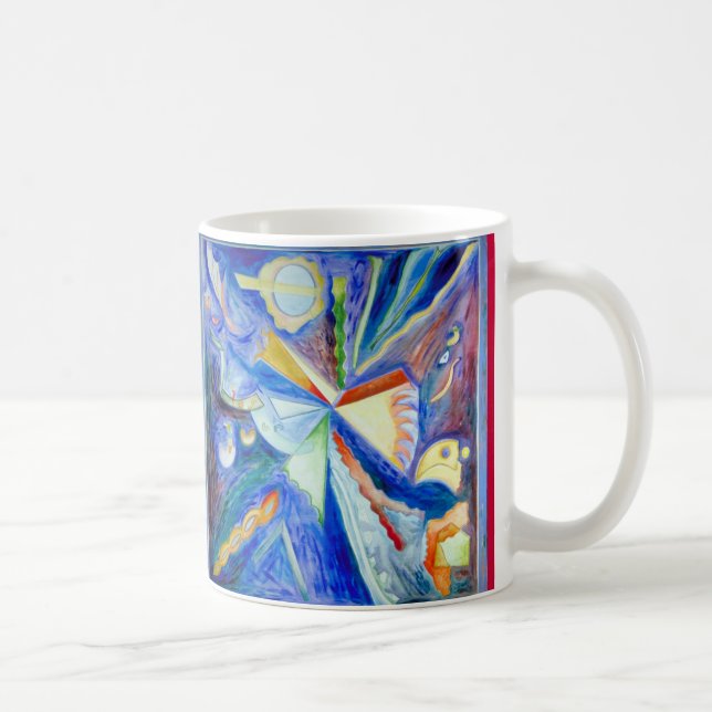 Blue Eagle with Red Coffee Mug (Right)
