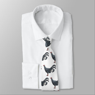 Blue eared pheasant bird cartoon illustration tie