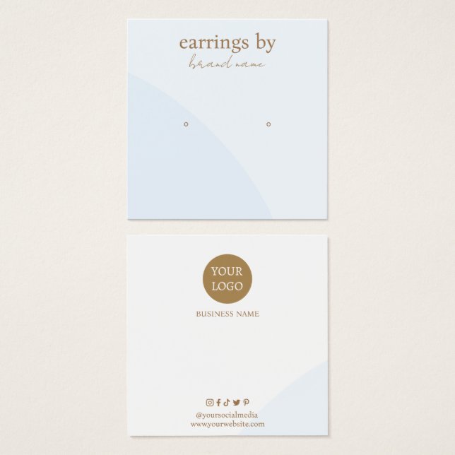 Blue Earring Display Business Card (Front & Back)