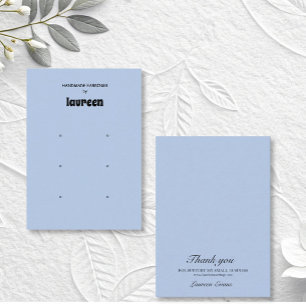 Blue Earring Display Holder Business Card