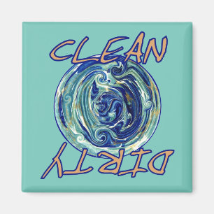 Blue Earth Abstract Dishwasher Magnet