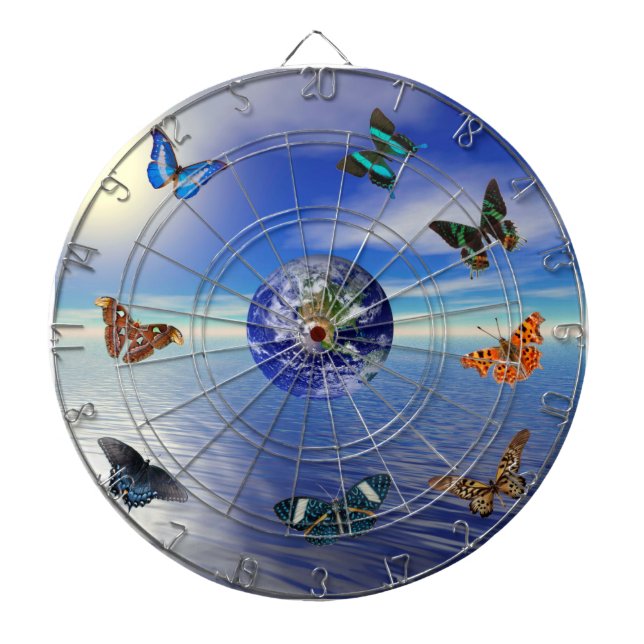 Blue Earth Butterflies Dartboard (Front)