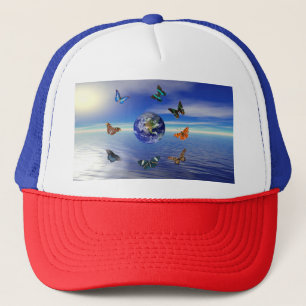Blue Earth Butterflies Trucker Hat