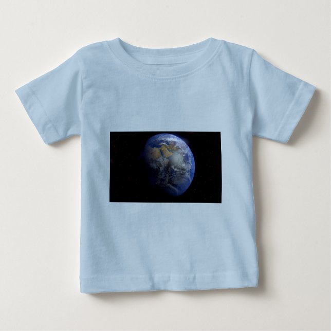Blue Earth From Space  Inspirational Baby T-Shirt (Front)