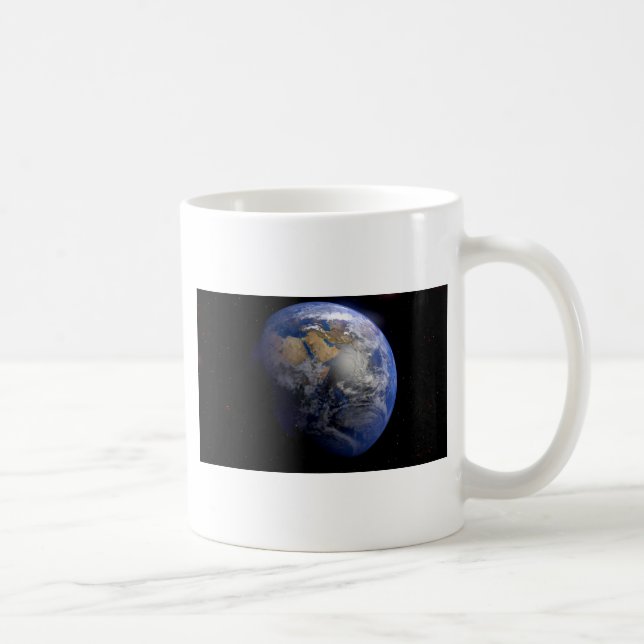 Blue Earth From Space  Inspirational Coffee Mug (Right)