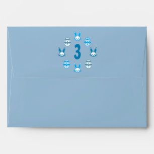 Blue Easter 3rd Birthday Envelope