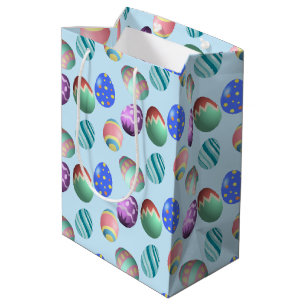Blue Easter Egg Easter Party Easter Egg Hunt Cute Medium Gift Bag