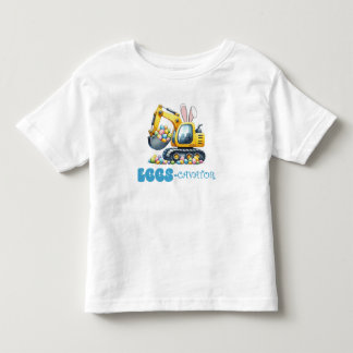 Blue Easter Eggs-Cavator Bunny Toddler T-Shirt