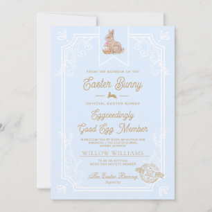 Blue Easter Good Egg Member Certificate Card
