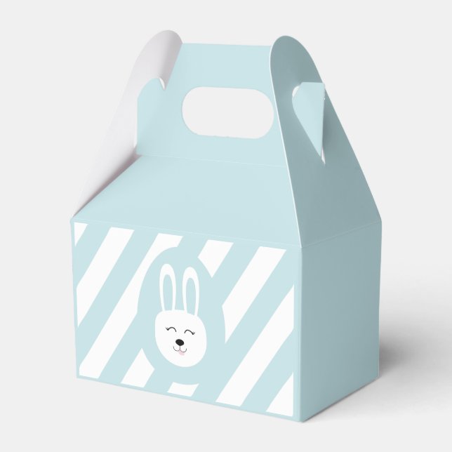 Blue Easter Rabbit Favour Box (Front Side)