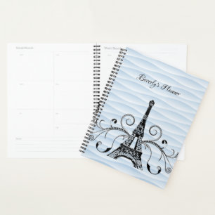 Blue Eiffel Tower Flourish Planner