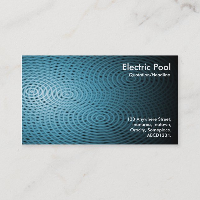 Blue Electric Pool 08 Business Card (Front)