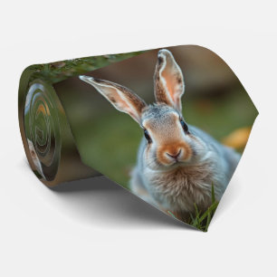 "Blue Elegance: The Russian Bunny" Tie