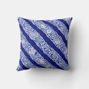 Blue Elegance Throw Pillow