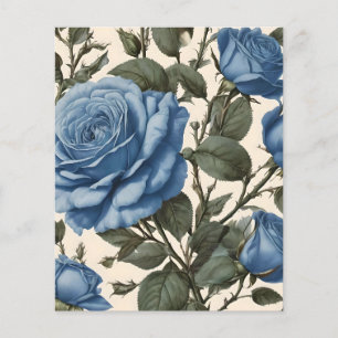Blue Elegance: Vintage Provincial Roses in Bloom Flyer