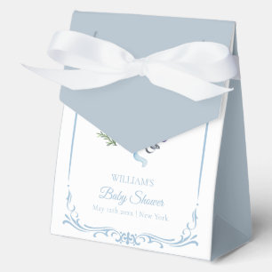 Blue Elegant French Blueberry Pancake Baby Shower Favour Box