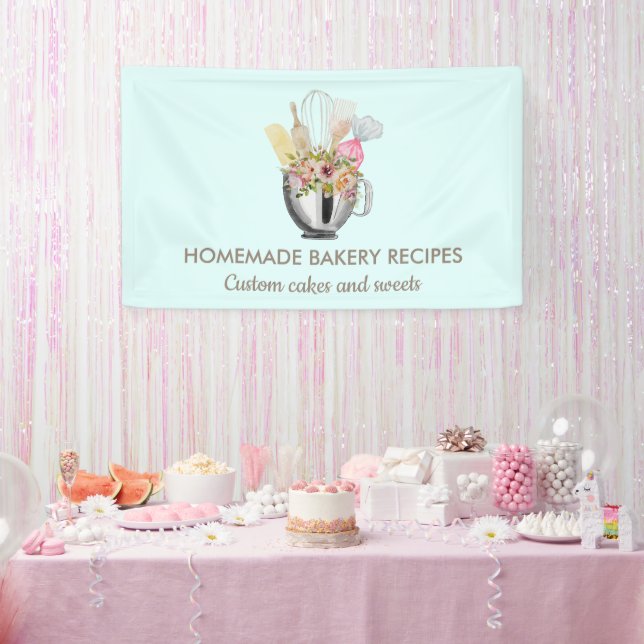 Blue Elegant Minimal Bakery pastry Banner (Party)