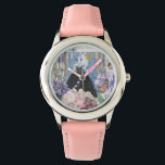 Blue Elegant Woman Floral Fancy Gown  Watch<br><div class="desc">A rich Victorian era theme,  a collage that includes the fashion illustration by George Barbier from the 1920s,  and collaged together with Victorian images including flowers,  butterflies,  the Eiffel Tower and a William Morris background.</div>