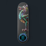 *~* Blue Element AP88 Elemental Dragon Fierce Skateboard<br><div class="desc">(Search code AP88 to find similar items ) Easily Transfer to other Zazzle Products. Elemental Element DRAGON with RING of FIRE / FLAMES / FLAME and INITIAL MONOGRAM for your name - Keep or edit or delete the text. This Fierce Popular trending skateboard Chinese style custom pro Element Dragon design...</div>