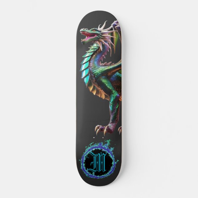 *~* Blue Element AP88 Elemental Dragon Fierce Skateboard (Front)