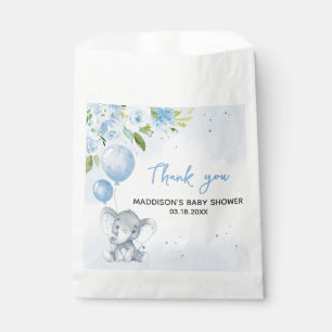 Blue Elephant Baby Shower Favour Bag