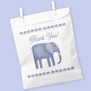 Blue Elephant Baby Shower Thank You Favour Bag