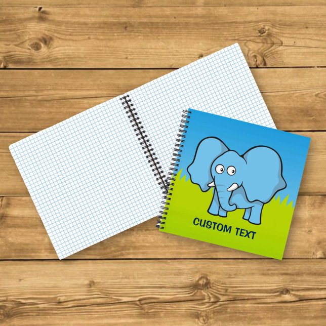 Blue Elephant Cartoon Notebook (Creator Uploaded)