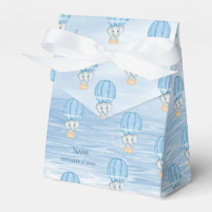 Blue Elephant Hot Air Balloon Favour Box