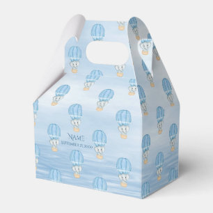 Blue Elephant Hot Air Balloon Favour Box