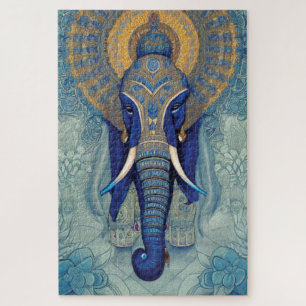 Blue Elephant Jigsaw Puzzle