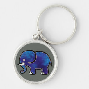 blue elephant key ring