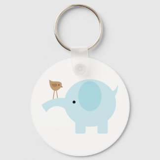 Blue Elephant Key Ring
