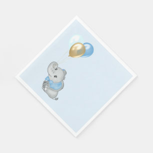 Blue Elephant Napkin Baby shower