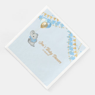Blue Elephant Napkin Baby shower