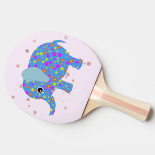 Blue Elephant Ping Pong Paddle