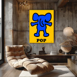 Blue Elephant Pop Art – Bold Animal Silhouette Poster<br><div class="desc">This blue elephant pop art poster features a bold silhouette on a bright yellow background. With thick outlines and playful style,  it’s part of the Pop Animal Collection,  ideal for colourful interiors,  modern decor,  or kids’ spaces.</div>