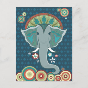 Blue Elephant Postcard