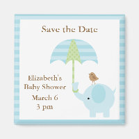 Blue Elephant Save the Date Magnets