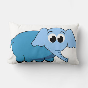 Blue Elephant Throw PIllow