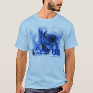 blue elephant w/tear SAVE US t-shirt