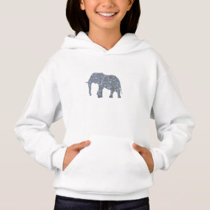 Blue Elephant with Gold Stars