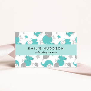 Blue Elephants, Kids Play Centre, Activity Centre Business Card