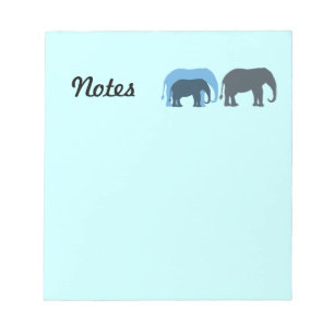 Blue Elephants Notepad