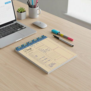Blue elephants personalised daily planner notepad