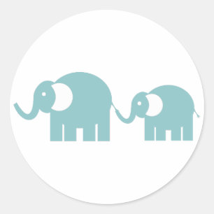 Blue Elephants Stickers