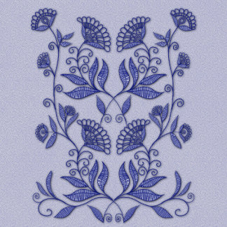 Blue embroidery  notebook